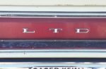 close up of LTD letters on bumper/taillight of old car