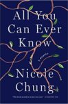 book title and author name intertwined with tree branch - all you can ever know by nicole chung