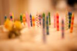 birthday cake close-up showing candles