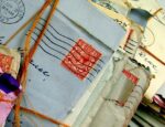 package of old letters tied up