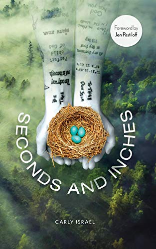 cover of seconds and inches - hands hold nest of eggs