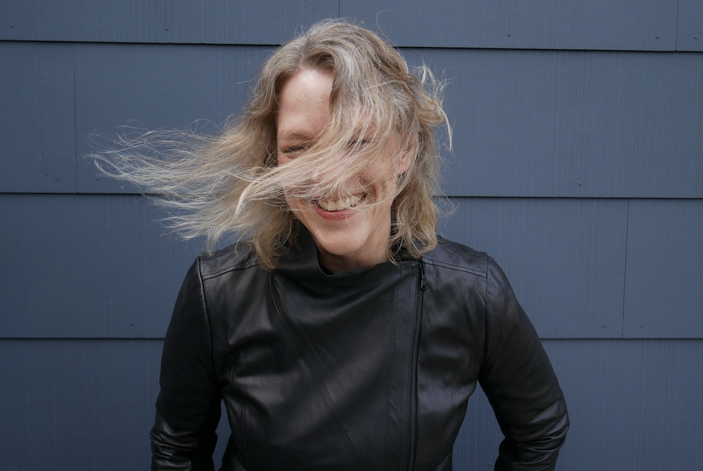 Author Megan Stielstra laughing