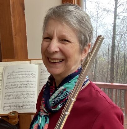 carole duff with flute
