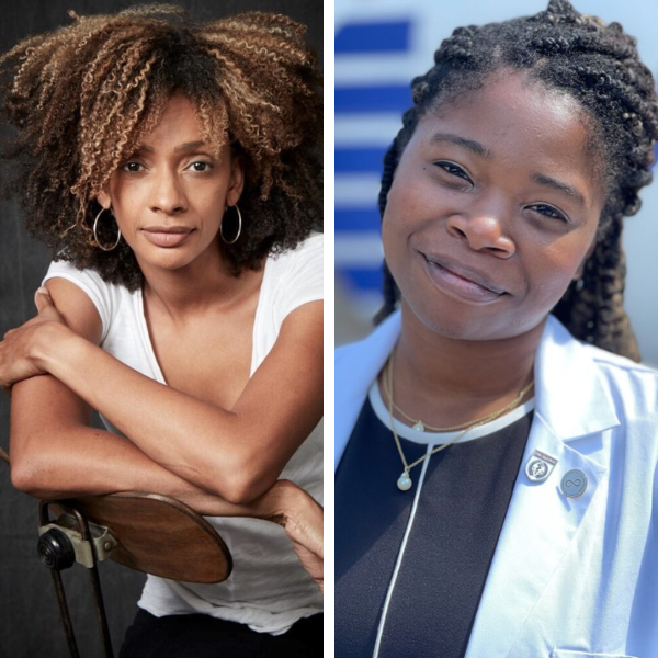 collage of two images: authors cassandra jackson and jasmine brown