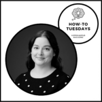 how to tuesday logo with inset image of mandy pennington