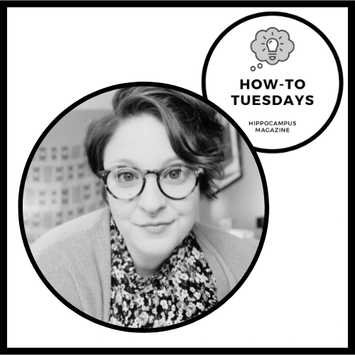 rae pagliarulo with how to tuesday logo