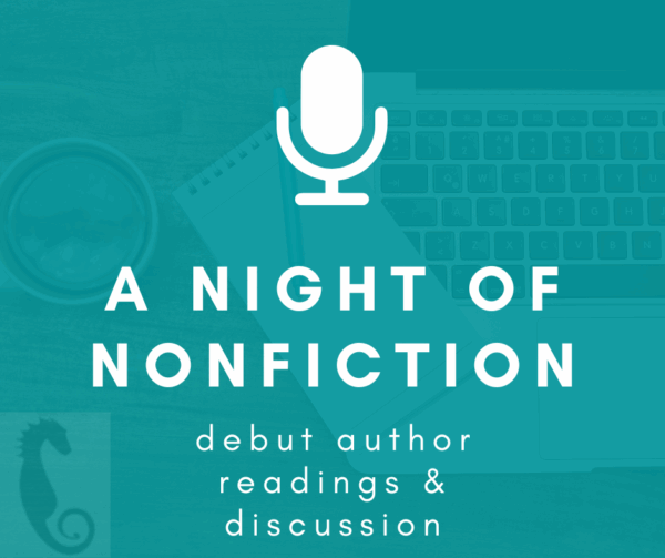 microphone icon with "a night of nonfiction" beneath it.