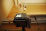 hospital bedside equipment, IV, etc.